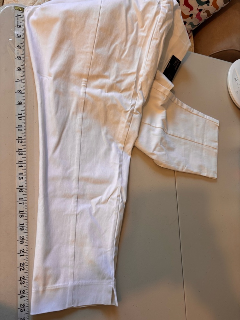 Chicos So Slimming Ankle White Pull On Pants Size 3.5 Petite Event Office Travel - Picture 5 of 10